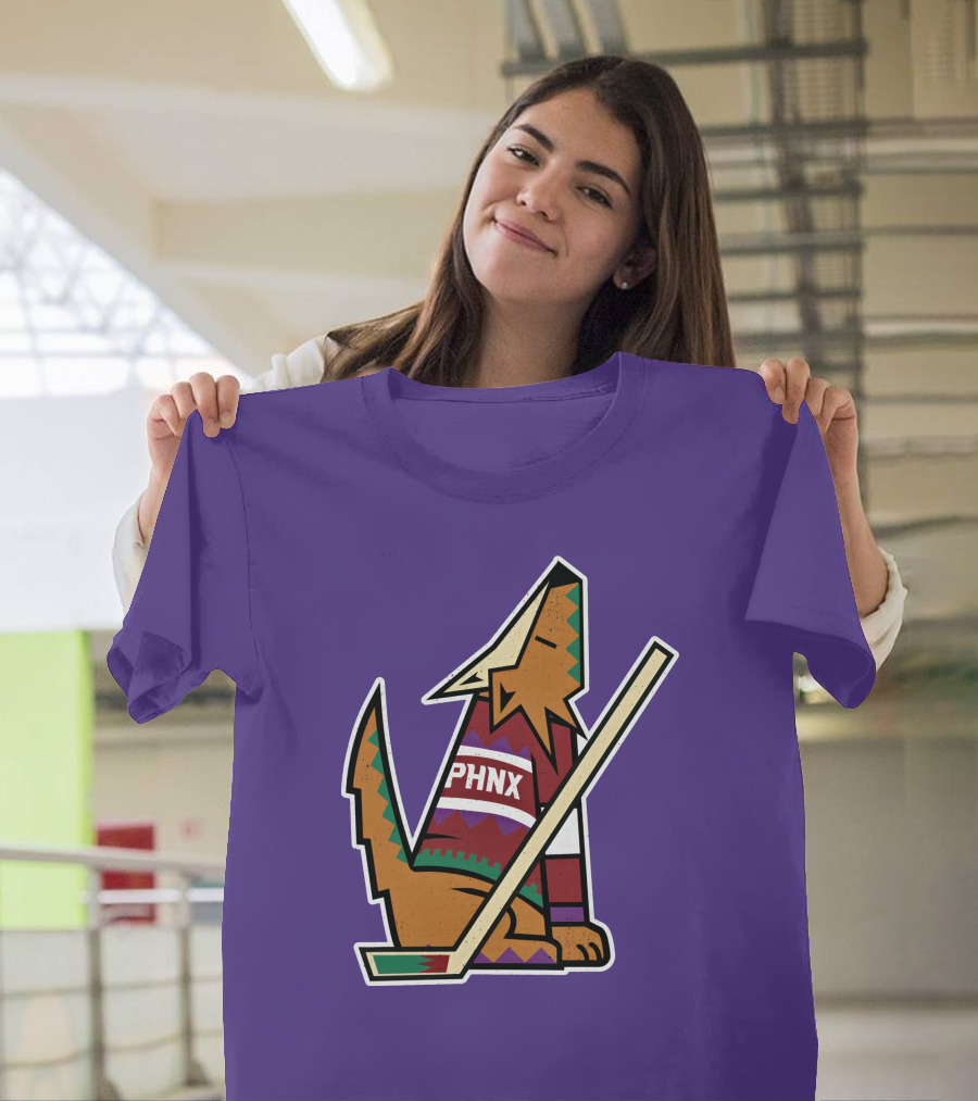 Phnx Locker Merch PHNX Howling Coyote Hockey Stick T-Shirt