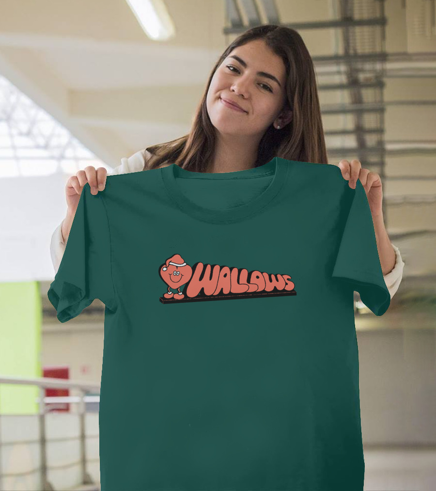 Wallows Holiday Love Music Merch Santa Heart T-Shirt