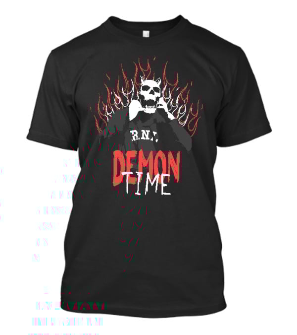 Rich And Lonely Merch Demon Time R.N.L. Skull Flames T-Shirt
