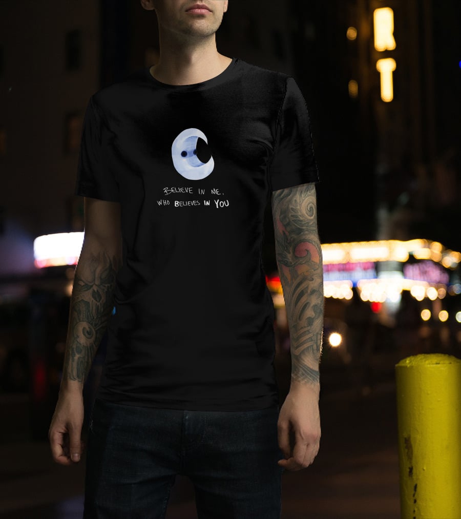 Wunderworld Merch Night Capsule Moon Believe In Me Who Believes In You T-Shirt