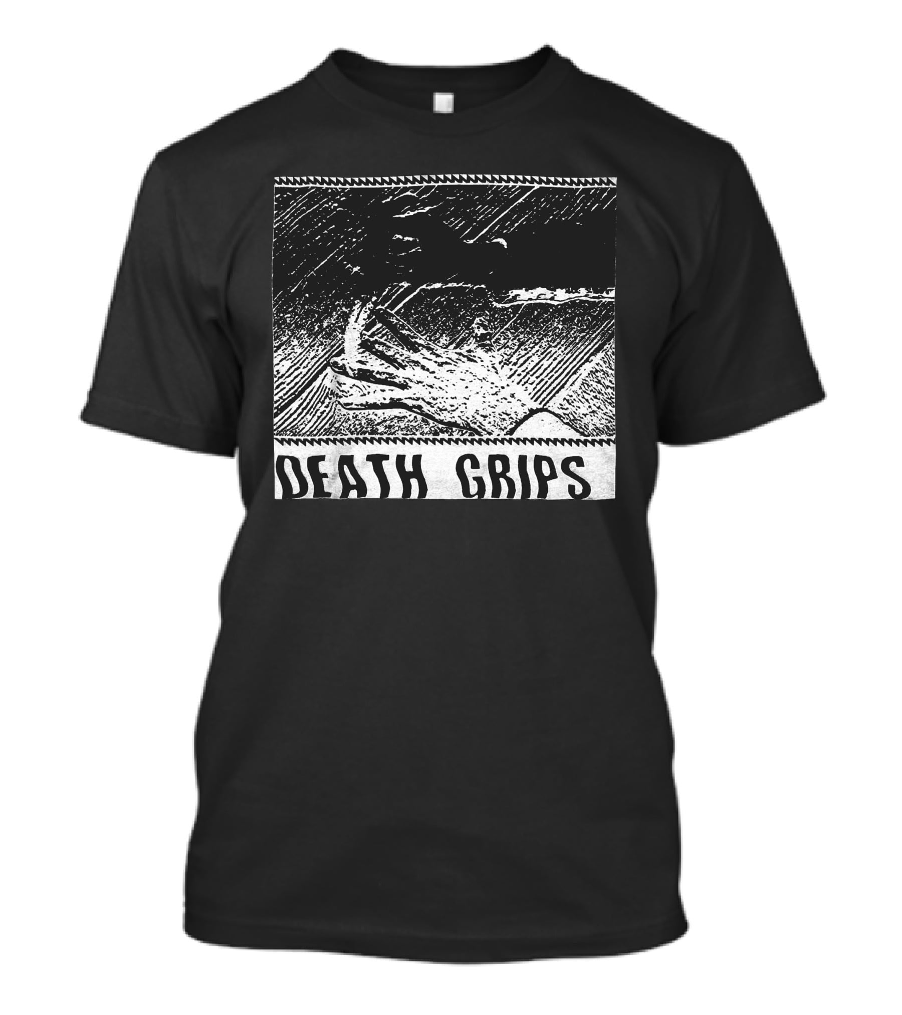Death Grips Talented Merch Black And White Hand T-Shirt