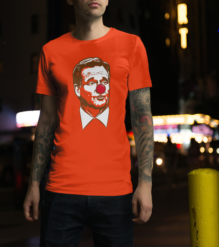 Cle Clown NFL Roger Goodell Red Nose Satire T-Shirt