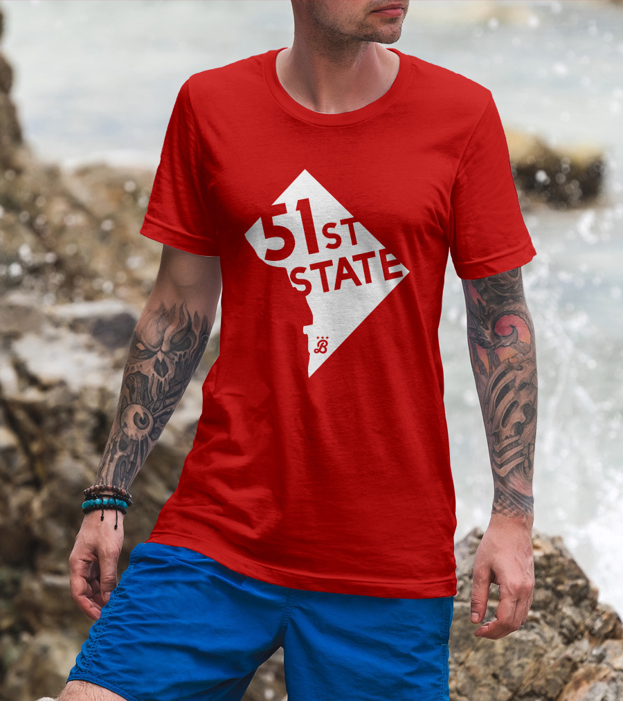 Juan Soto 51St State Wear Bailiwick Washington DC 51st State Outline T-Shirt