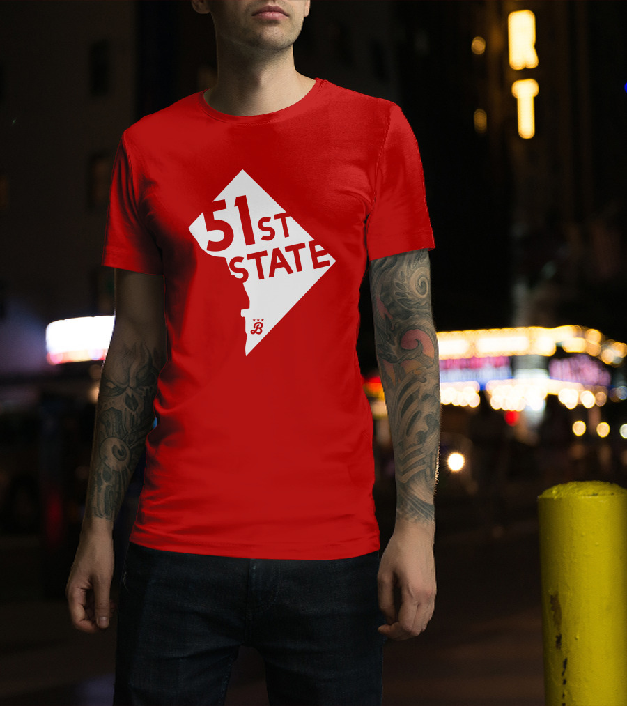 Juan Soto 51St State Wear Bailiwick Washington DC 51st State Outline T-Shirt
