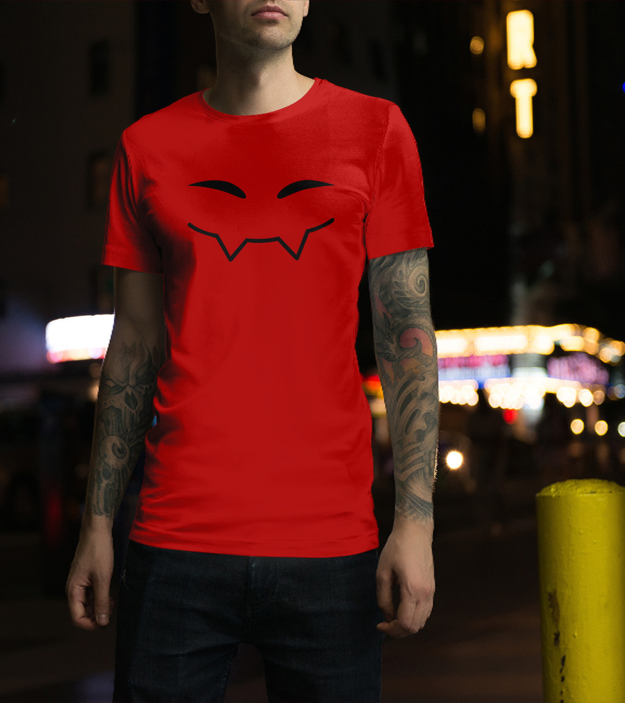 Badboyhalo Fang Face Red Pullover T-Shirt