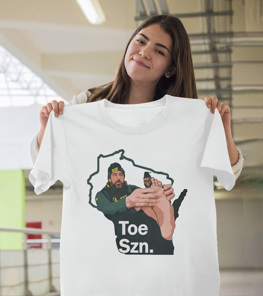 Kurt Benkert Aaron Rodgers Toe Szn GBP Wisconsin Outline T-Shirt