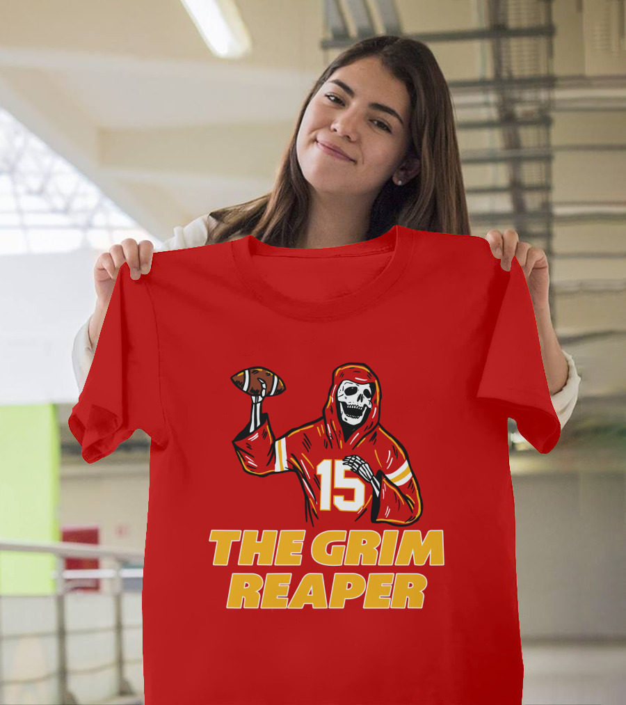 The Grim Reaper 15 Patrick Mahomes KC Chiefs T-Shirt