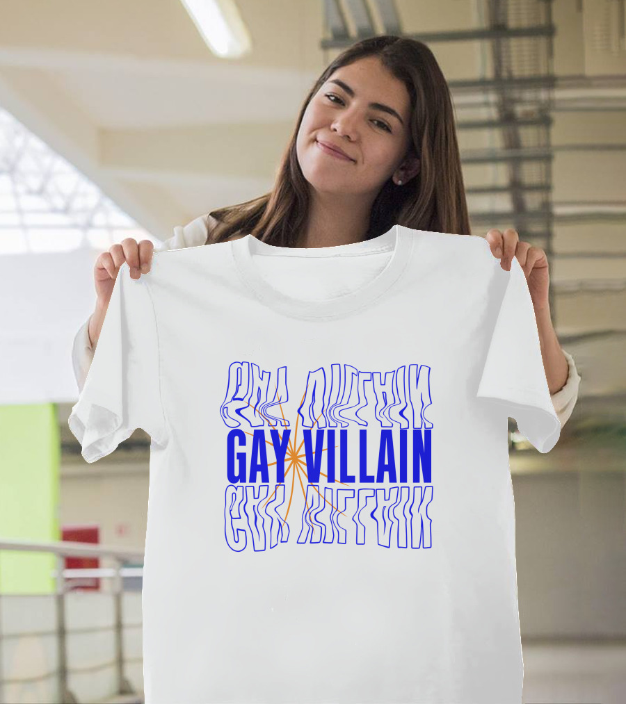 Gay Villain Reflections With Starburst Motif T-Shirt