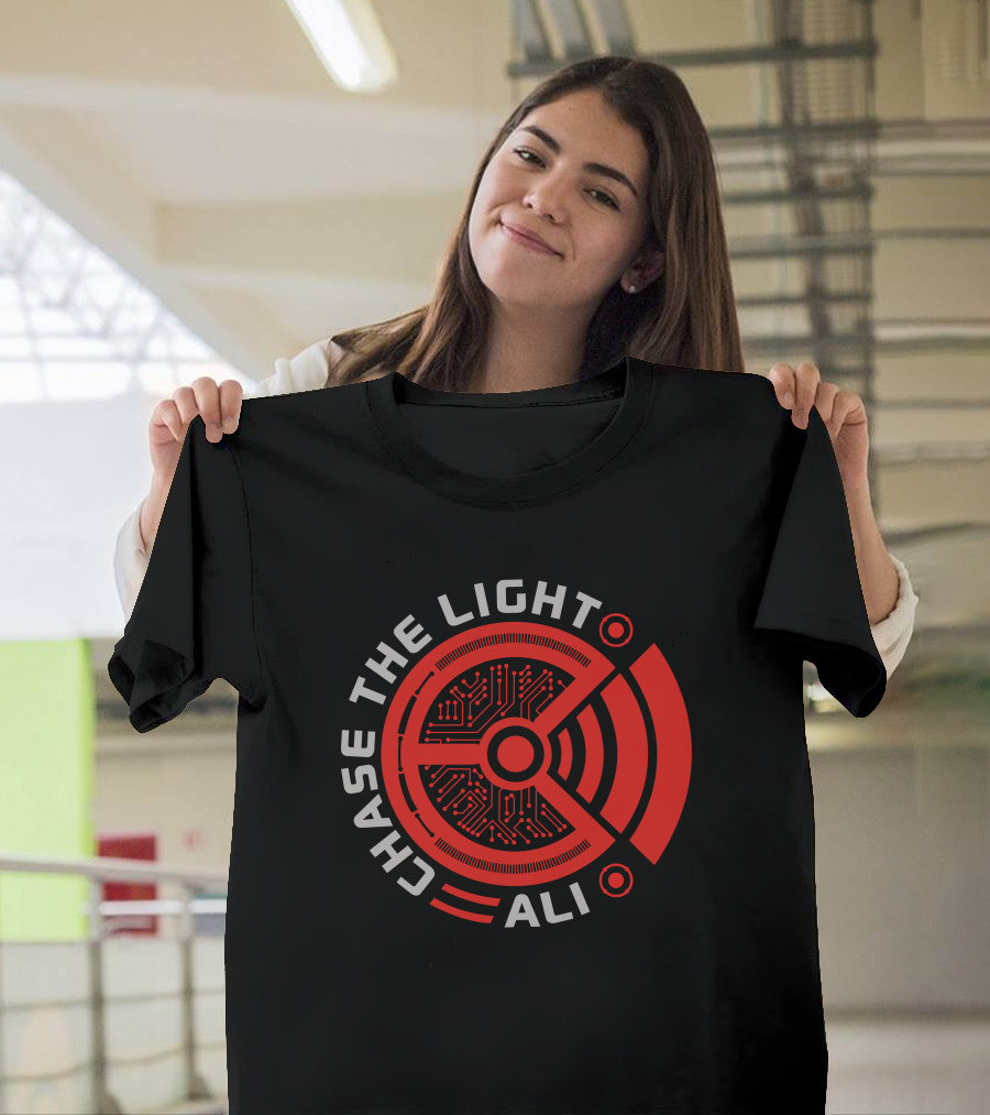 Chase The Light Ali Circuit Pattern Red Tech T-Shirt