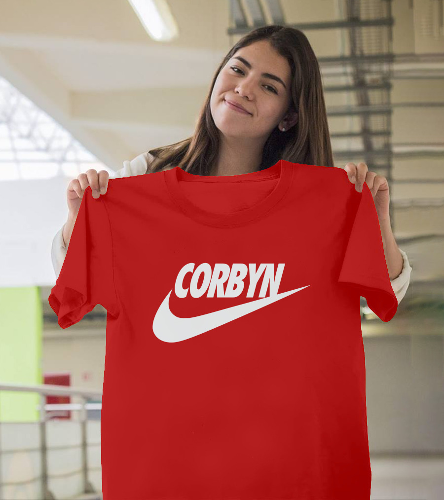 Corbyn Swoosh Parody Red T-Shirt