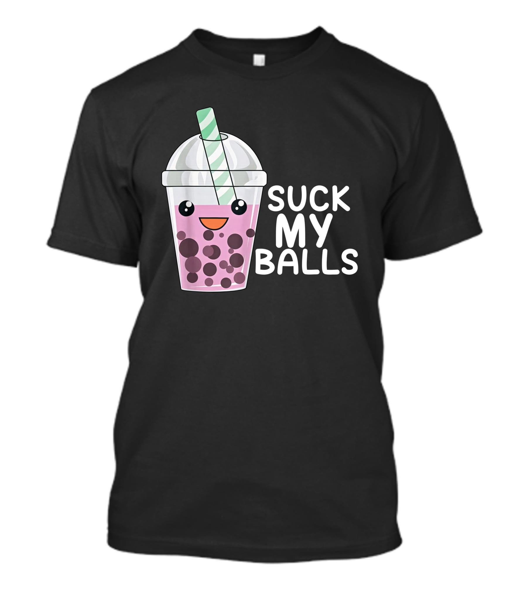 Suck My Balls Boba Tea Cute Cartoon T-Shirt