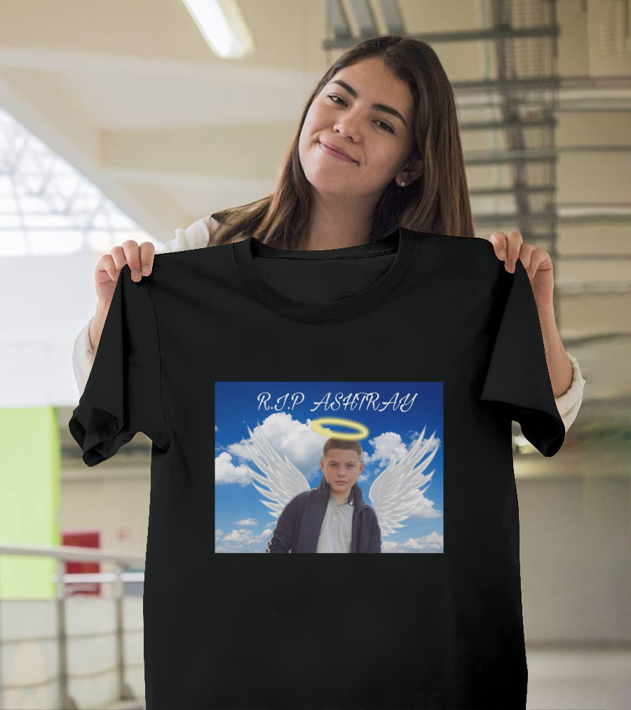 R.I.P. Ashtray Angel Wings Based Savage T-Shirt