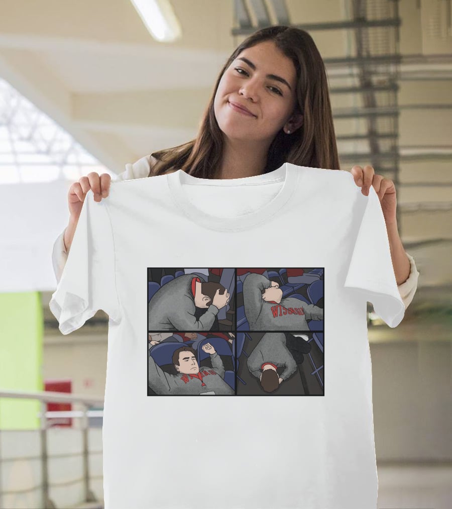 Wisconsin Sports Fan Meltdown Comic Strip Hank Lockwood T-Shirt