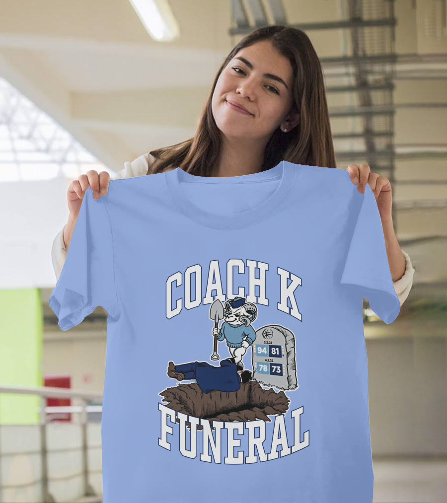 Coach K Funeral 94 81 78 73 Dave Portnoy T-Shirt
