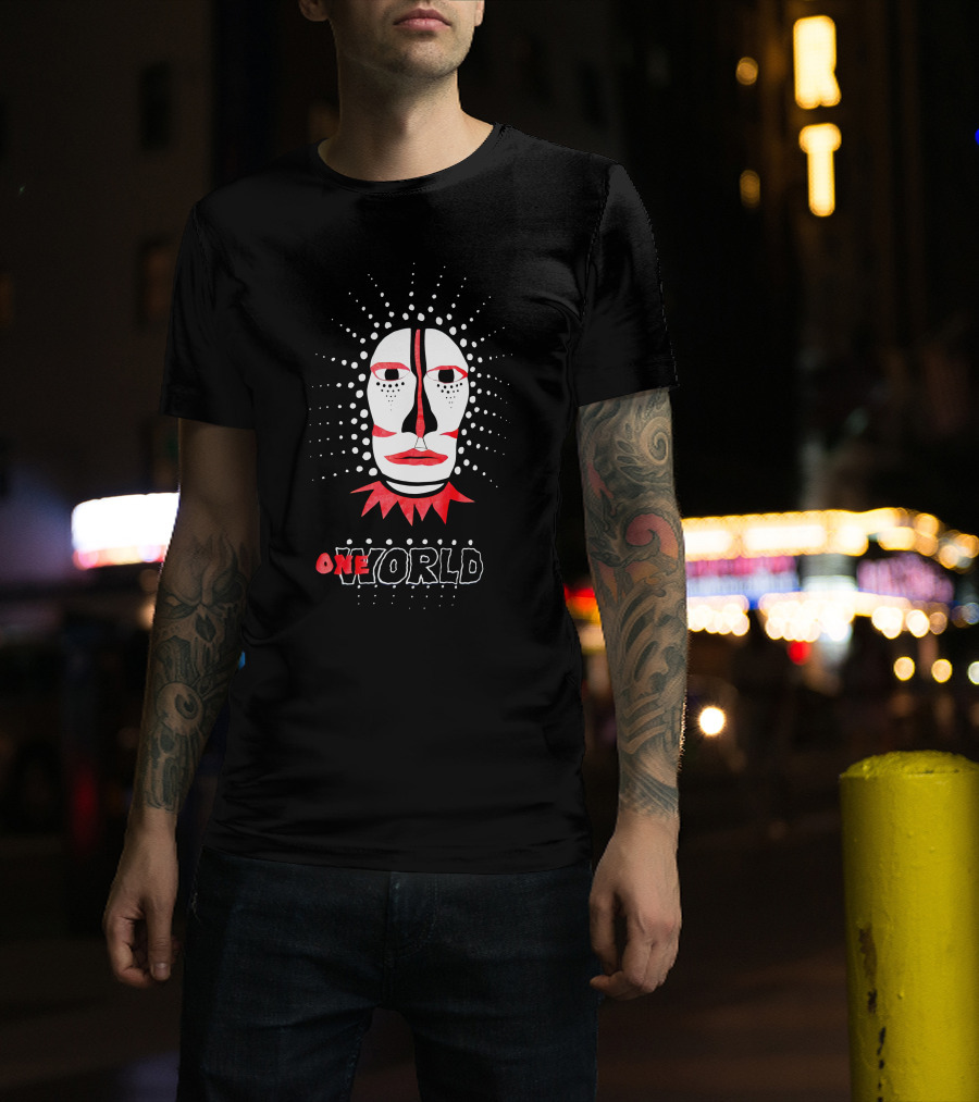 90s Johnny Clegg Savuka One World Face T-Shirt