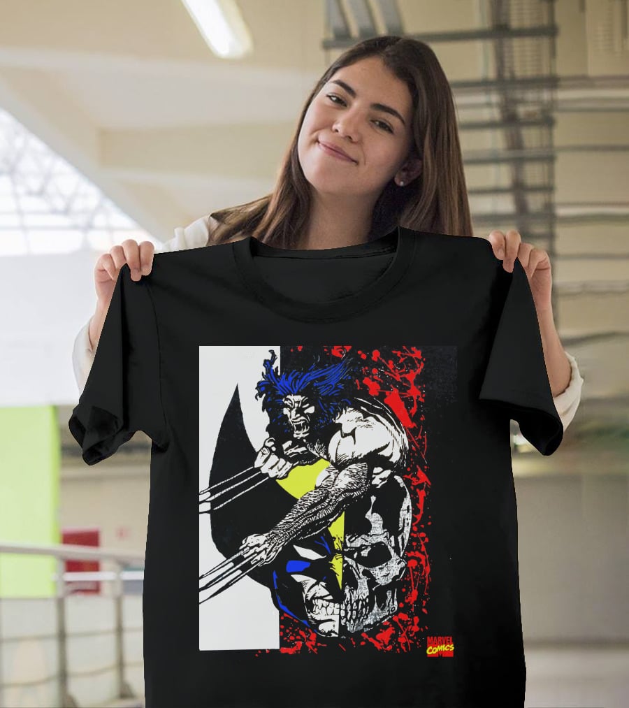 Vtg. Wolverine 1993 Marvel Comics X-Men Claws Red Skull T-Shirt