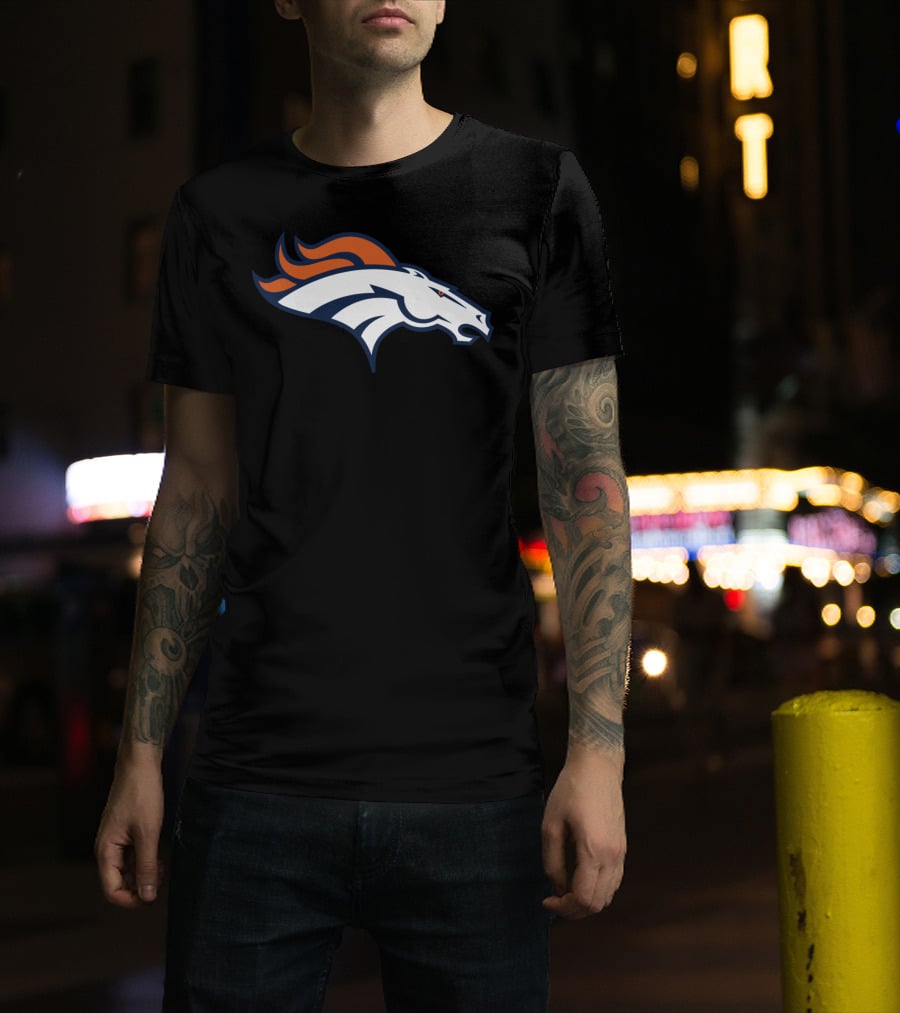Denver Broncos Football Team Logo Design For Fans T-Shirt