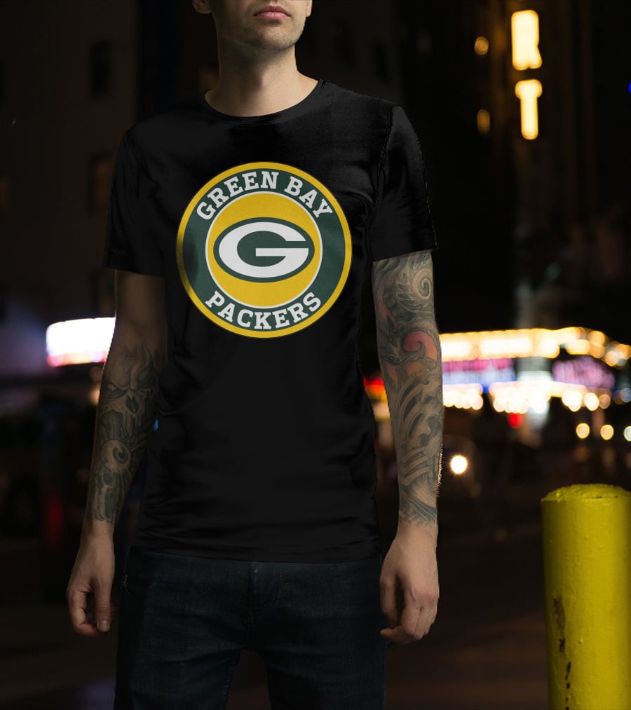 Green Bay Packers Football Team Circle T-Shirt