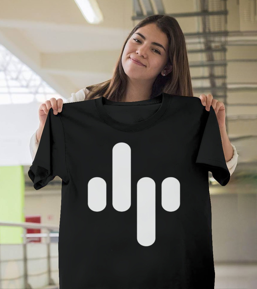 Animation Soundwave Icon White Bars T-Shirt