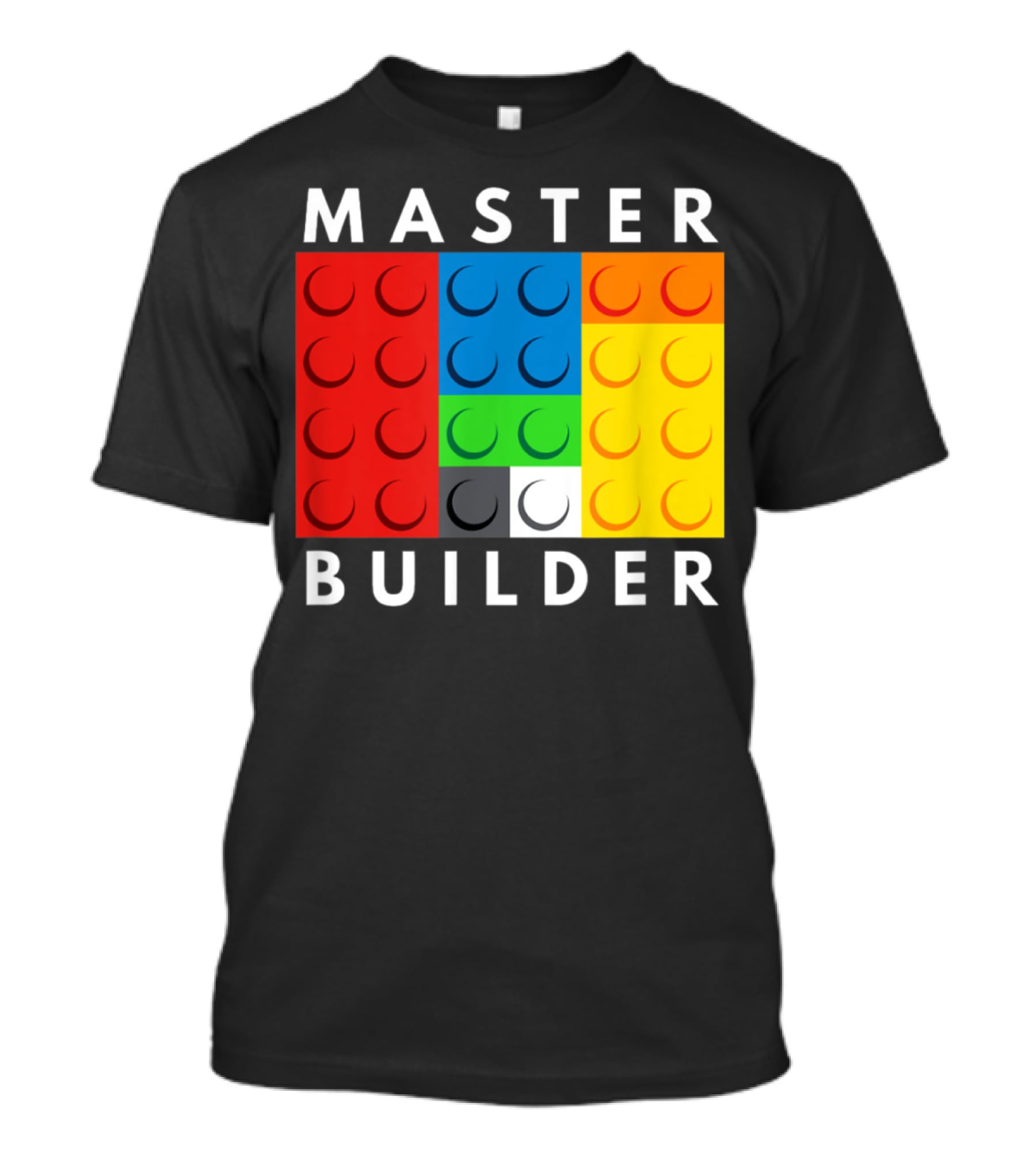 Master Builder Building Blocks Colorful Brick T-Shirt