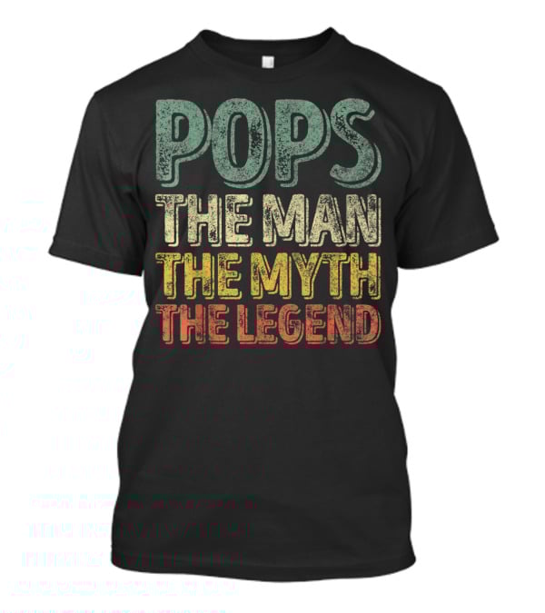 Pops The Man The Myth The Legend Christmas Papa T-Shirt