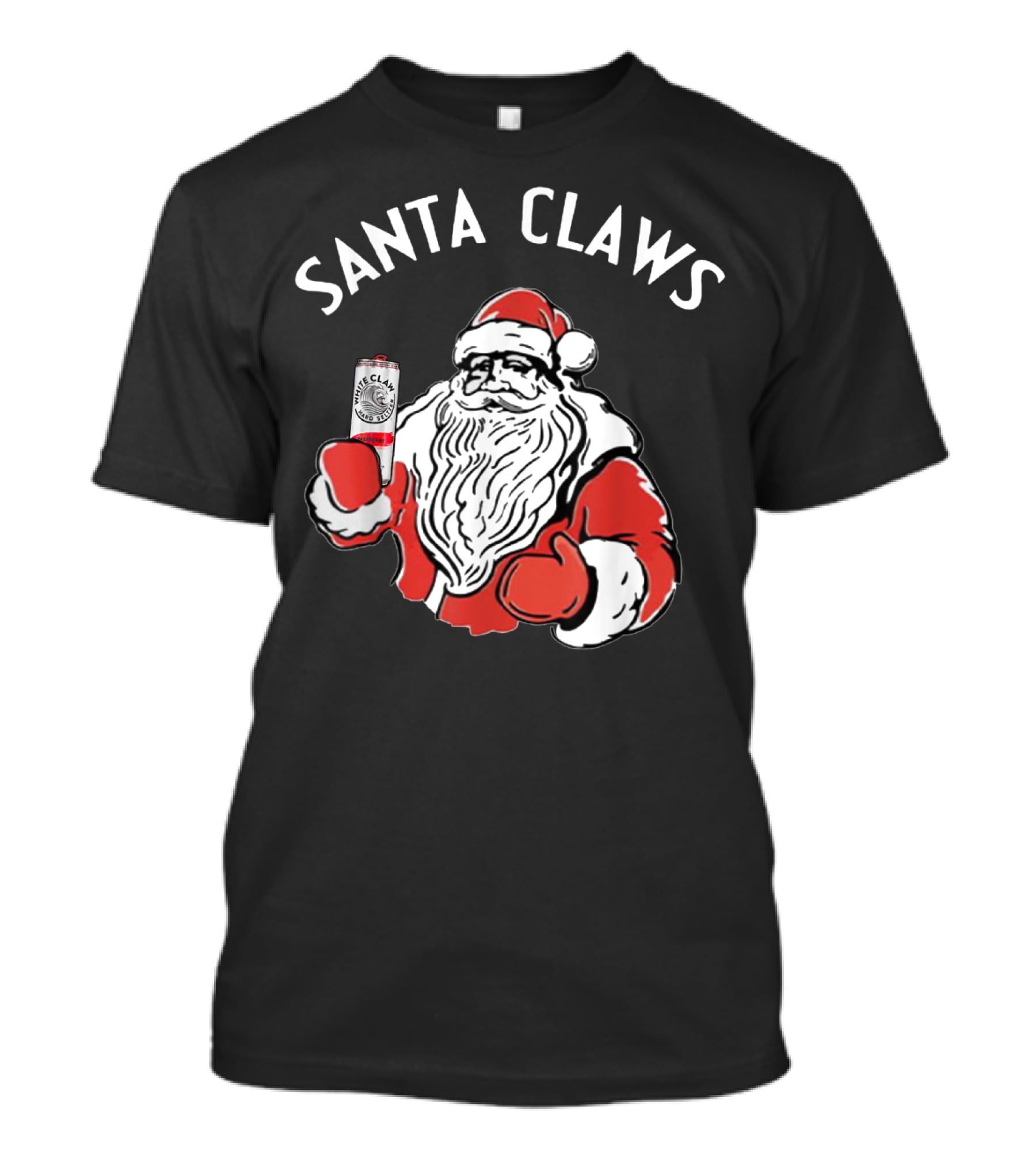 Santa Claws Christmas White Claw Santa T-Shirt