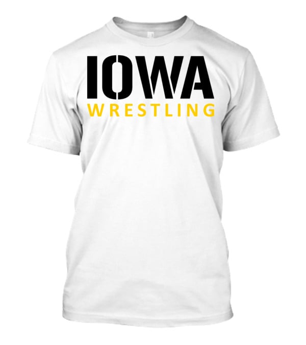 IOWA Wrestling Bold Black And Yellow Block T-Shirt