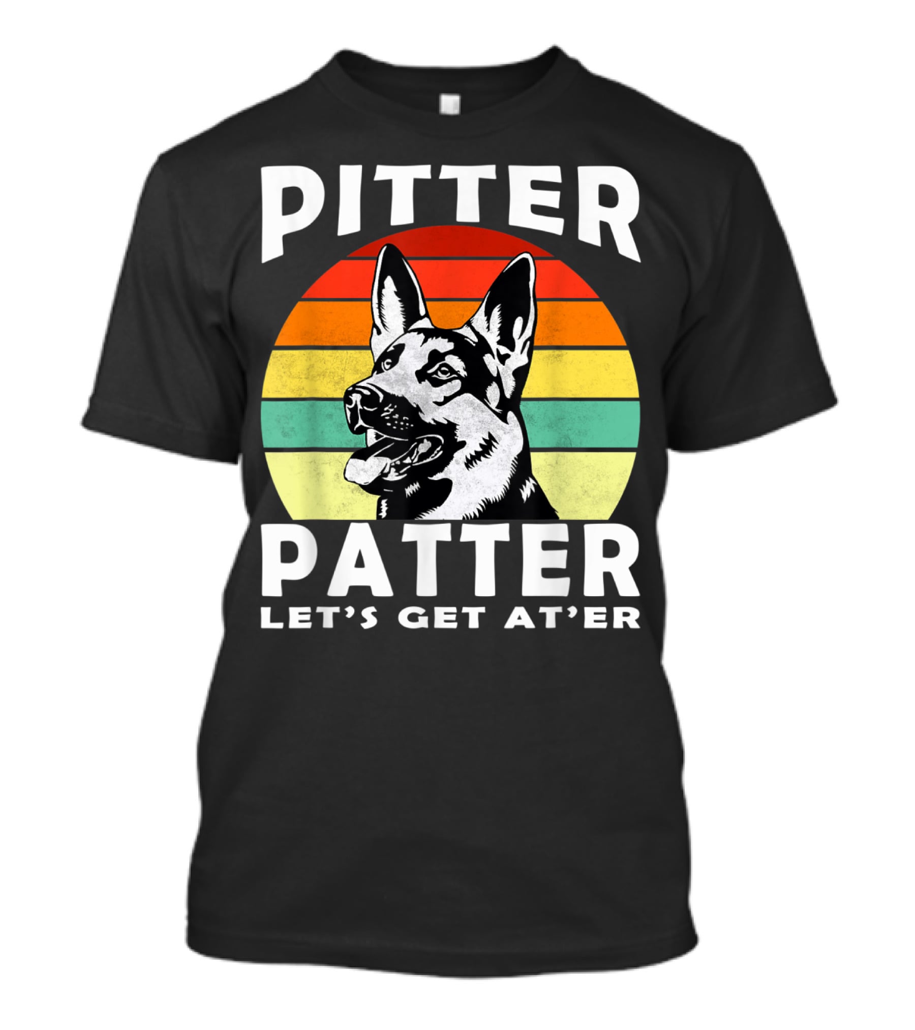 Pitter Patter Let's Get At'er Dog Rainbow T-Shirt