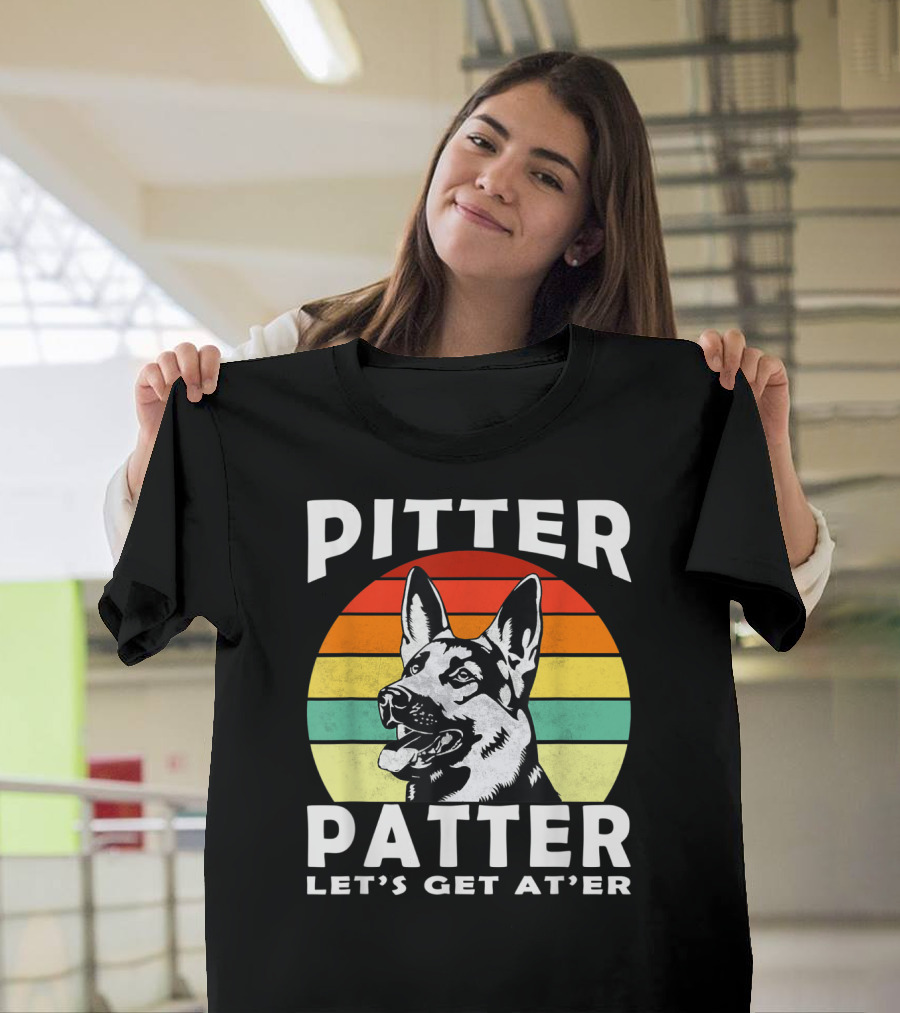 Pitter Patter Let's Get At'er Dog Rainbow T-Shirt