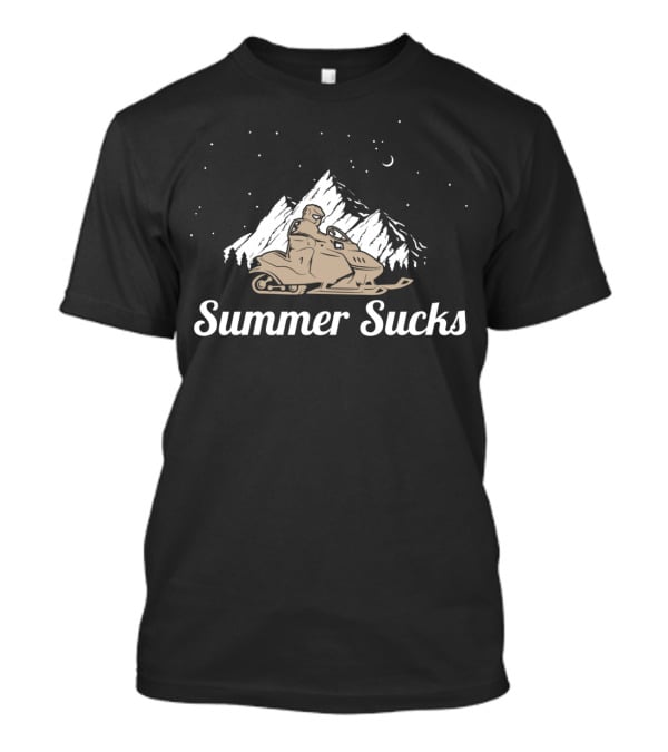Summer Sucks Snowmobile Skidoo Winter Sports Adventure T-Shirt