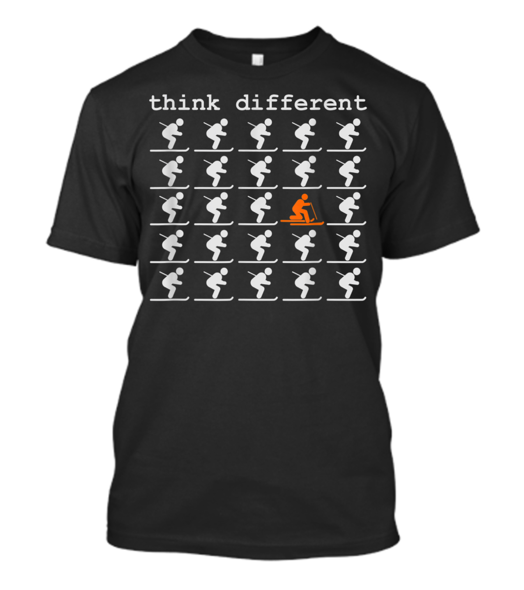 Think Different Telemark Skiing Your Heel T-Shirt
