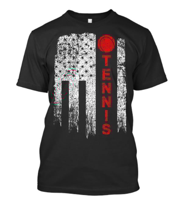 USA Red White Tennis Boys American Grunge T-Shirt
