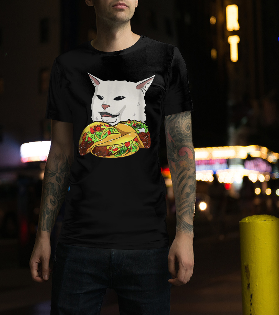 Woman Yelling At A Cat Meme Taco T-Shirt