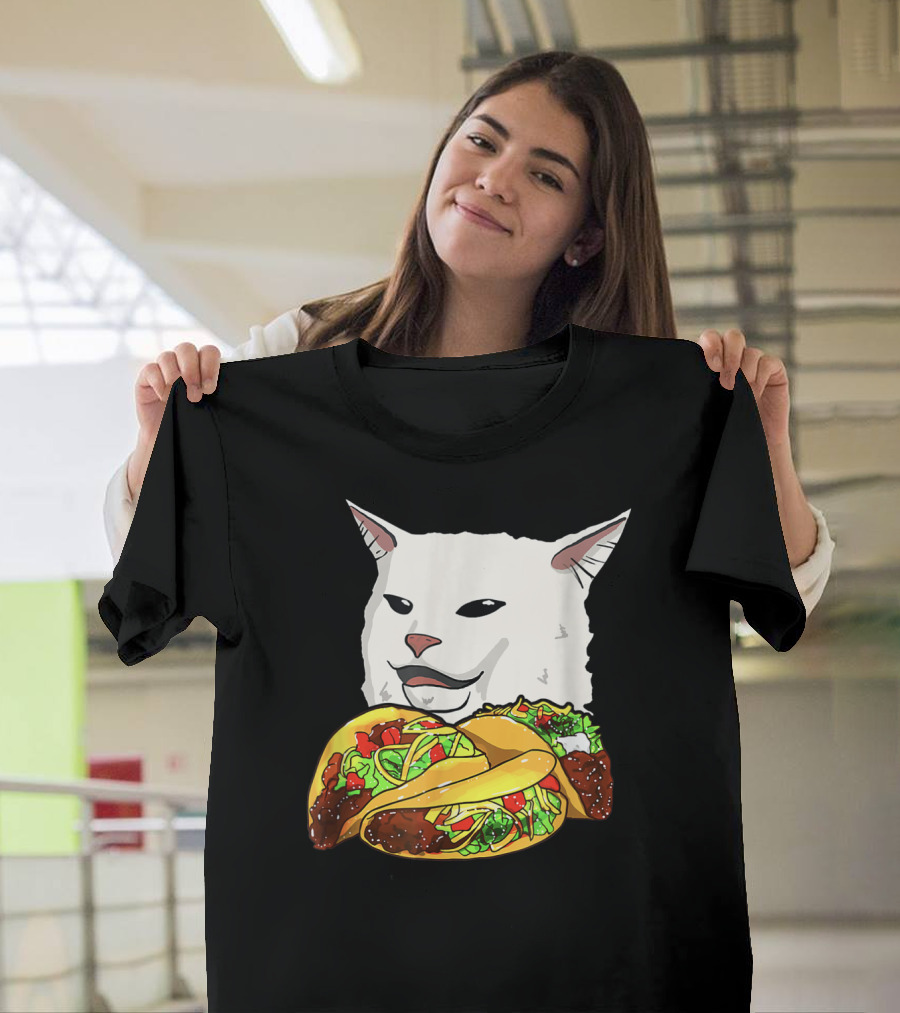 Woman Yelling At A Cat Meme Taco T-Shirt