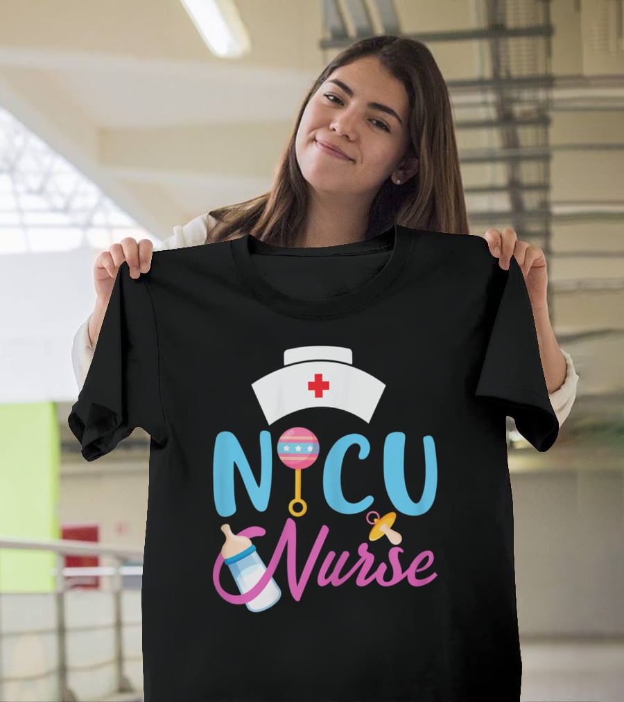 NICU Nurse Newborn Baby Care Essentials T-Shirt