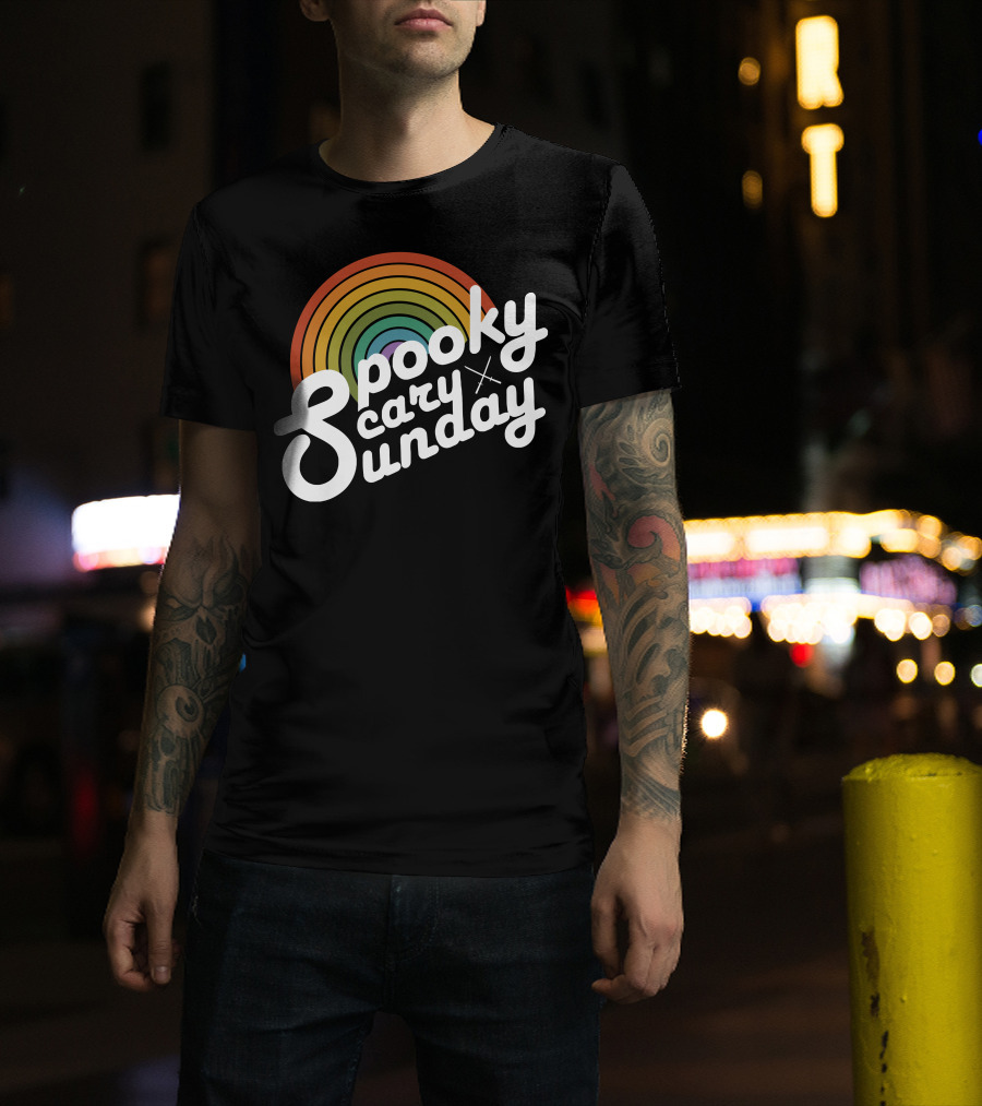 Spooky Scary Sunday Retro T-Shirt