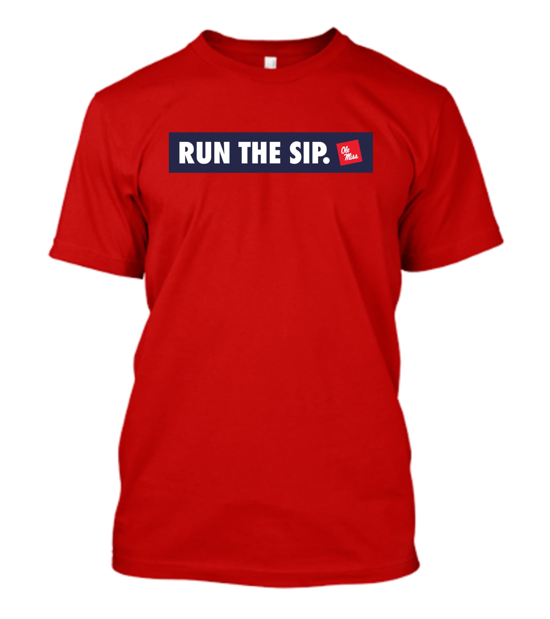 Ole Miss Run The Sip Bold Red T-Shirt