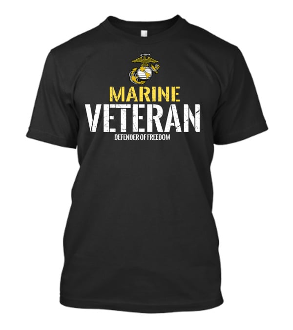 Marine Veteran Defender Of Freedom T-Shirt