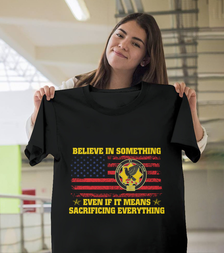 Believe In Something Even If It Means Sacrificing Everything United States Flag Rino Et Ide Stars And Eagle T-Shirt