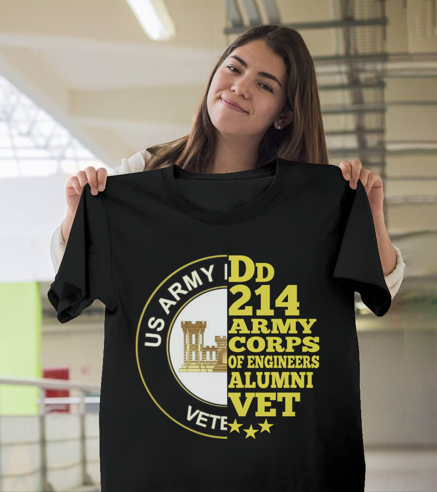 Dd 214 Army Corps Of Engineers Alumni Vet Us Army Veteran T-Shirt