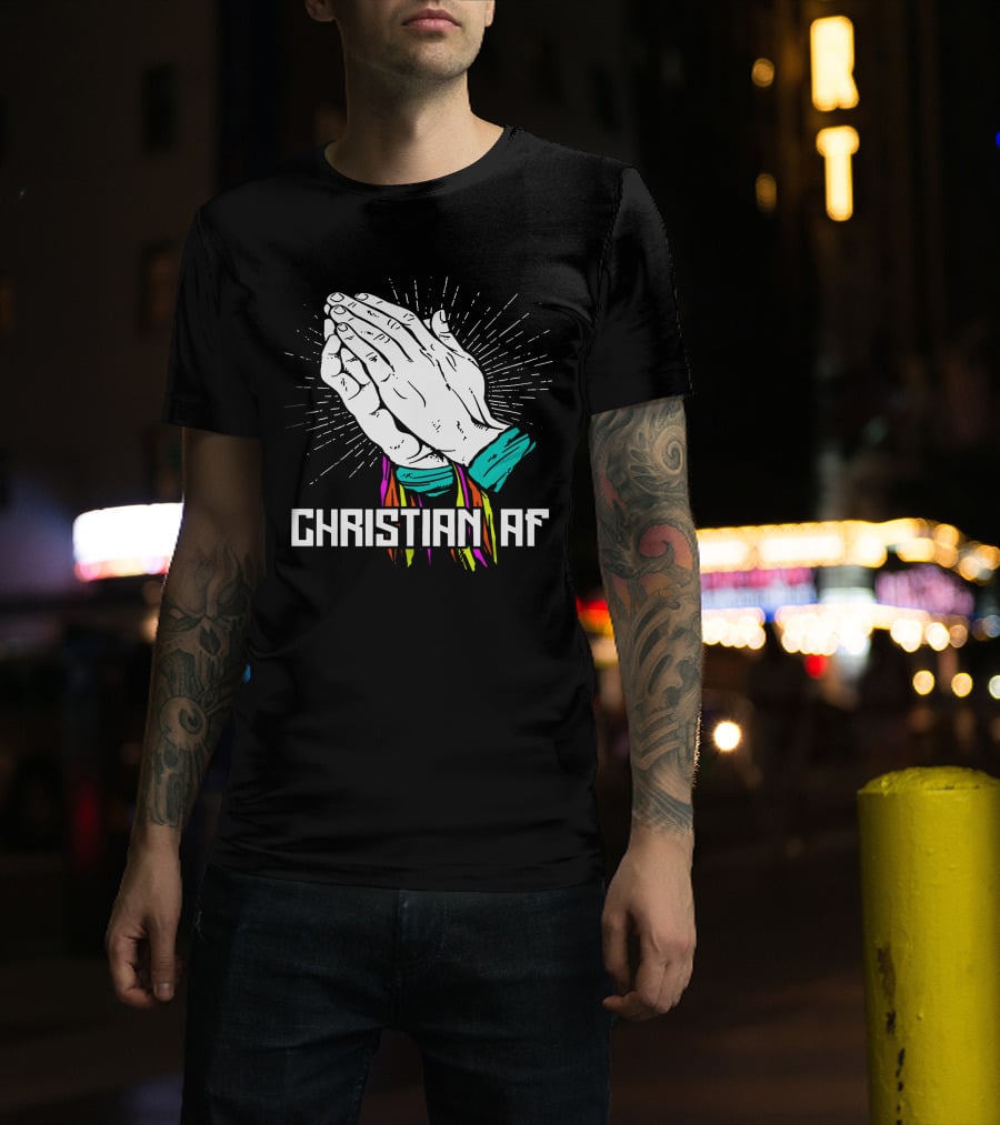 Christian AF Young Bucks Praying Hands T-Shirt