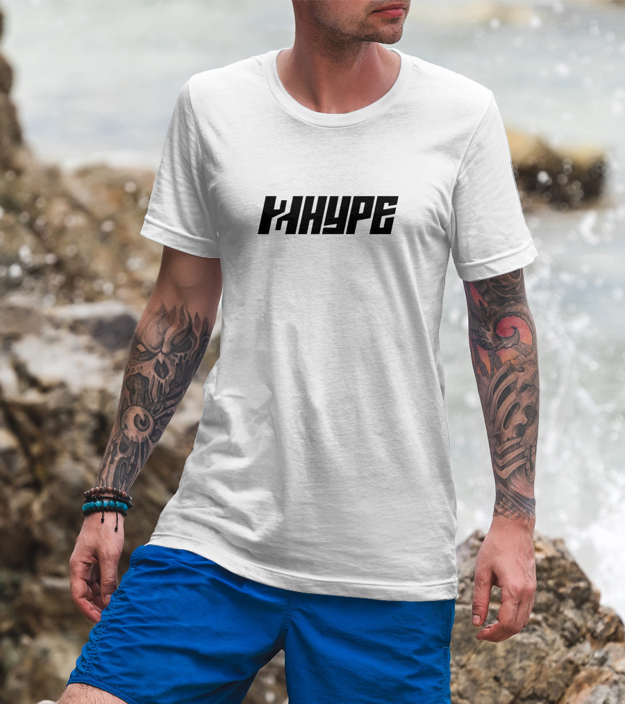 2Hype Bold Black Text Logo White Background T-Shirt