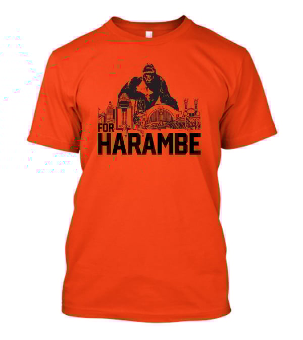 For Harambe Cincinnati Skyline Iconic Gorilla T-Shirt
