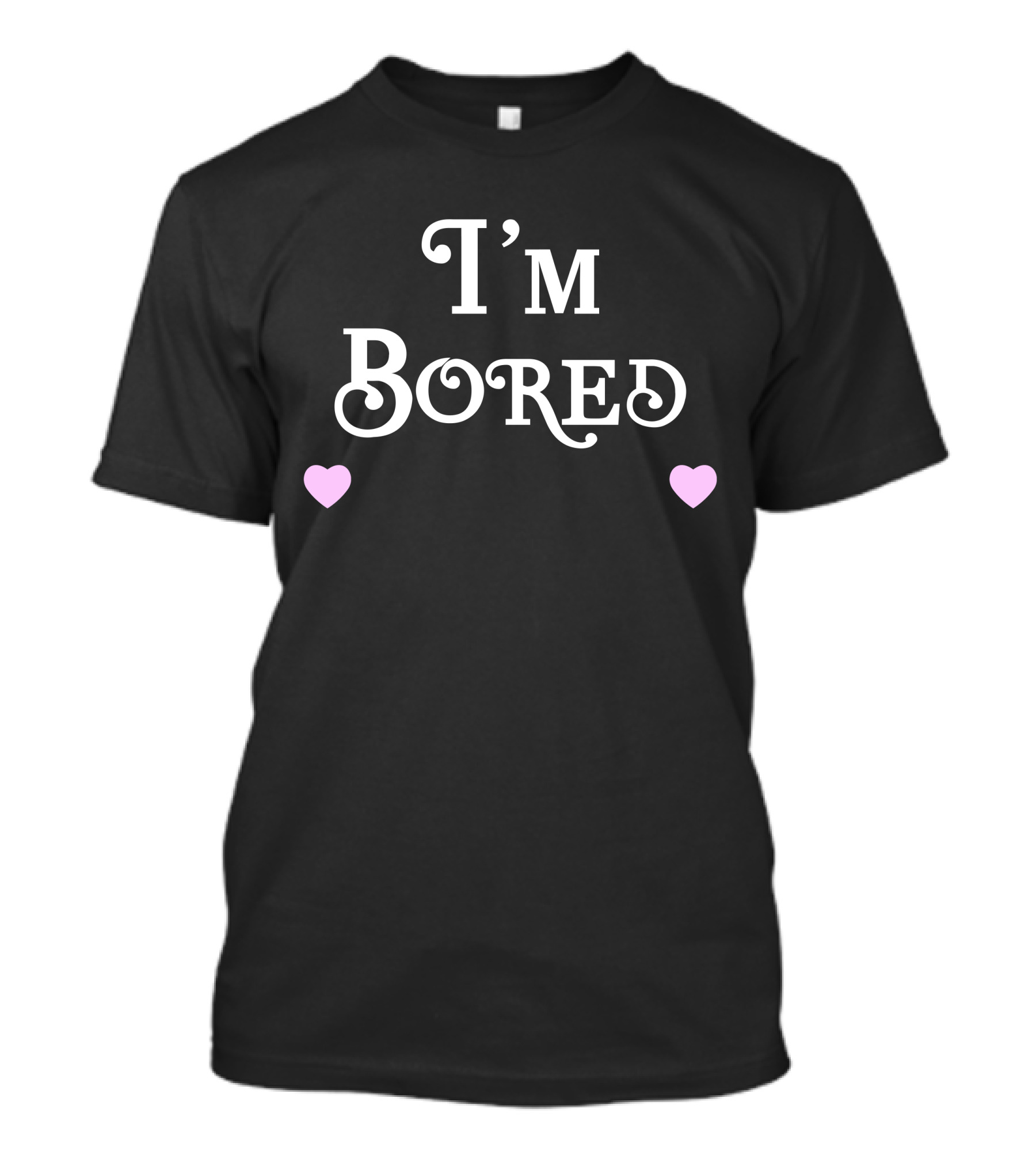 Queens Of Bravo I'm Bored I'm Bored Pink Hearts T-Shirt