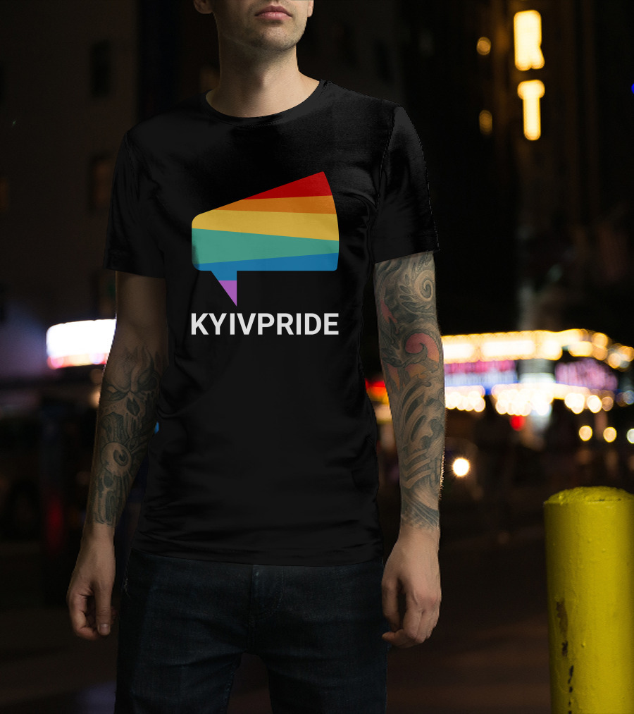 Kyiv Pride Rainbow Megaphone Shirleene Robinson T-Shirt