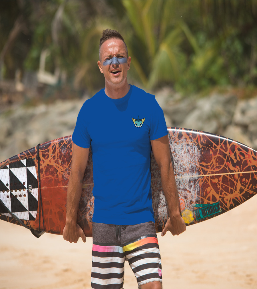 Mark Zimmerman Pokémon Vaporeon Face Blue Minimalist T-Shirt