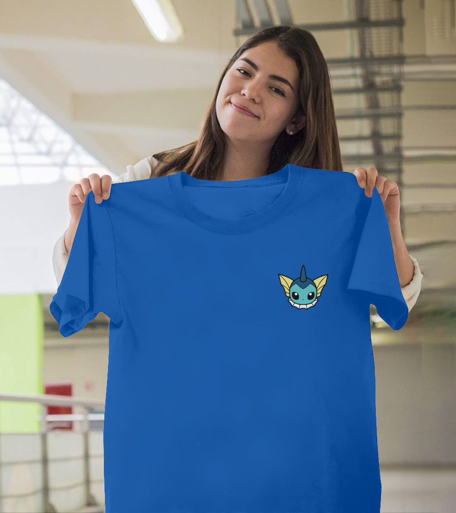 Mark Zimmerman Pokémon Vaporeon Face Blue Minimalist T-Shirt