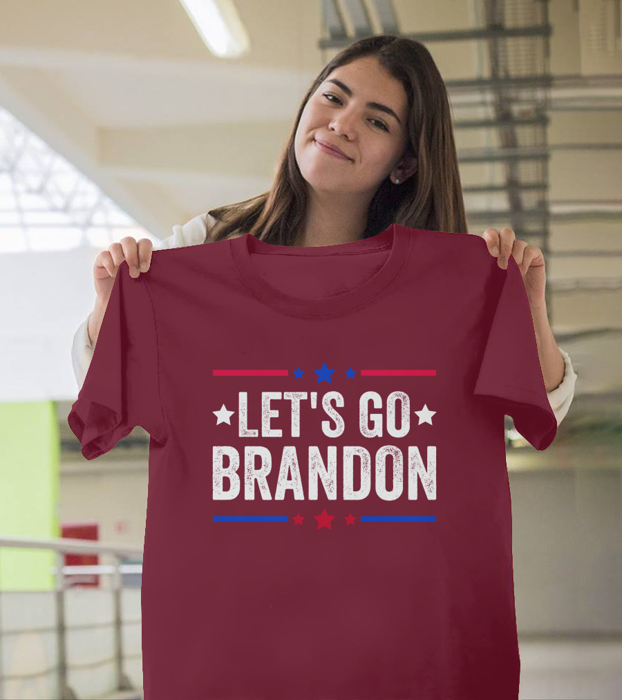 Manny Machado Let's Go Brandon Stars Stripes Red Blue White T-Shirt