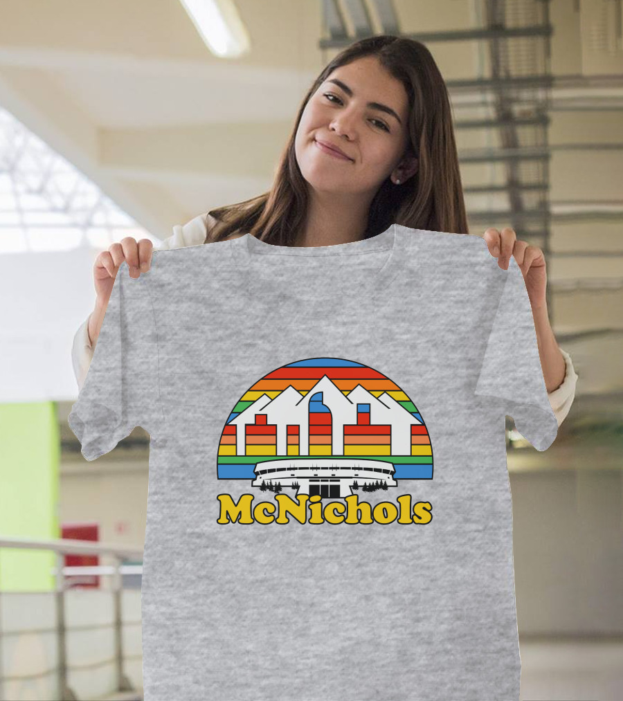 McNichols Sports Arena Retro Mountain Rainbow T-Shirt
