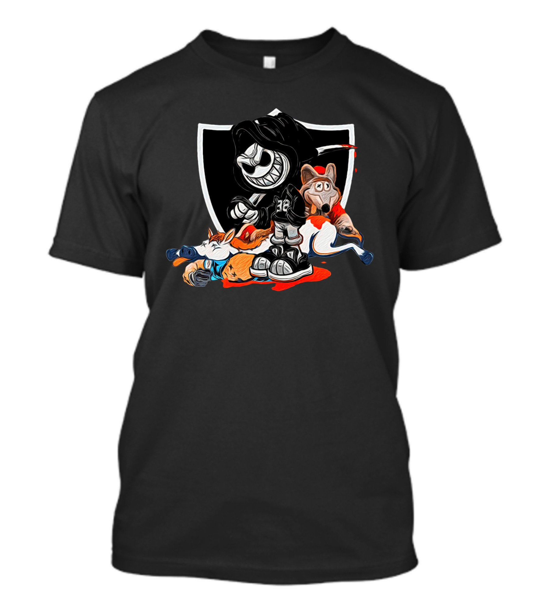 Raiders Versus Broncos And Chargers Showdown T-Shirt